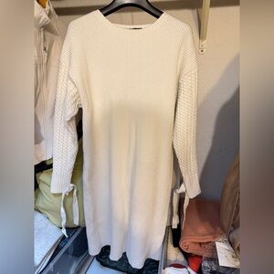 All Saints Cream Knit Sweater Dress